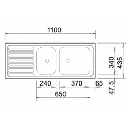Zlewozmywak Blanco TOP EZS 11 x 4 500 847
